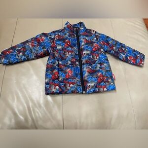 DISNEY MARVEL SPIDERMAN TODDLERS PUFF JACKET.  SIZE 2 LIKE BRAND NEW